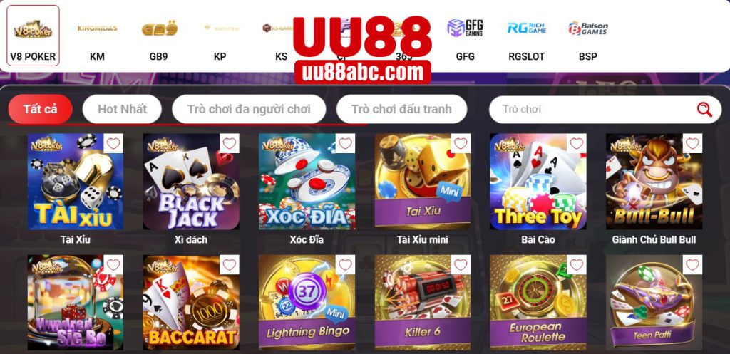 game bài uu88 đa dạng sản phẩm, trò chơi hấp dẫn
