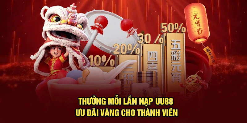 Thưởng Mỗi Lần Nạp UU88 – Ưu Đãi Vàng Cho Thành Viên
